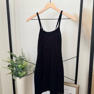 Black Crochet Dress